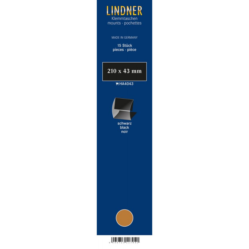 Bandes Klemmfix double soudure 210 x 43 mm pour timbres-poste.