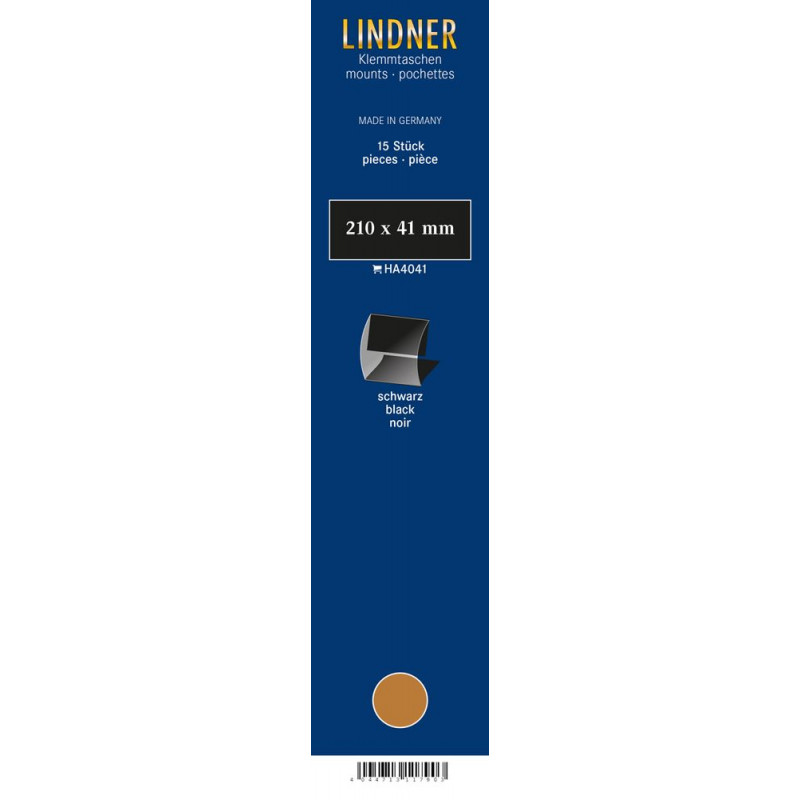 Bandes Klemmfix double soudure 210 x 41 mm pour timbres-poste.