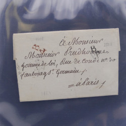 Lot 25 oblitérations de Paris sur plis du 19ème siècle.