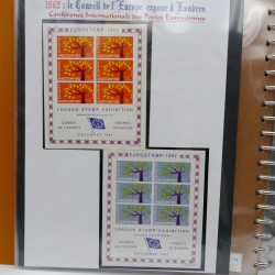 Collection feuillets de timbres Europa 1960-1999 en 13 albums.