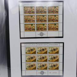 Collection feuillets de timbres Europa 1960-1999 en 13 albums.