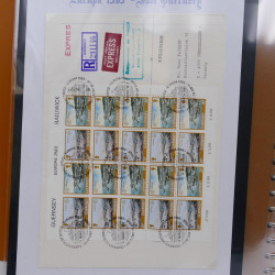 Collection feuillets de timbres Europa 1960-1999 en 13 albums.