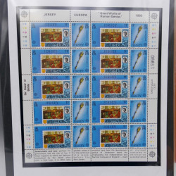 Collection feuillets de timbres Europa 1960-1999 en 13 albums.