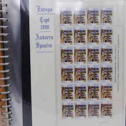 Collection feuillets de timbres Europa 1960-1999 en 13 albums.