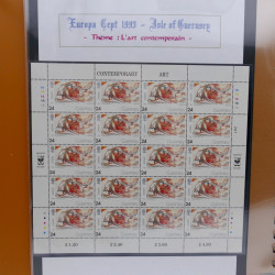 Collection feuillets de timbres Europa 1960-1999 en 13 albums.