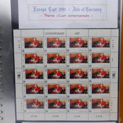 Collection feuillets de timbres Europa 1960-1999 en 13 albums.