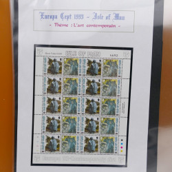 Collection feuillets de timbres Europa 1960-1999 en 13 albums.