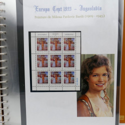 Collection feuillets de timbres Europa 1960-1999 en 13 albums.