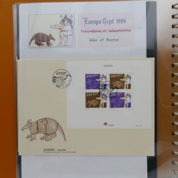 Collection feuillets de timbres Europa 1960-1999 en 13 albums.