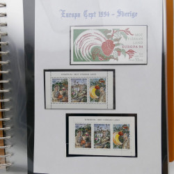 Collection feuillets de timbres Europa 1960-1999 en 13 albums.