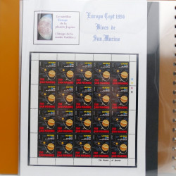 Collection feuillets de timbres Europa 1960-1999 en 13 albums.