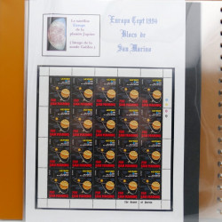 Collection feuillets de timbres Europa 1960-1999 en 13 albums.