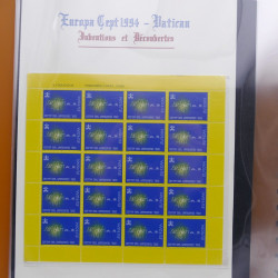 Collection feuillets de timbres Europa 1960-1999 en 13 albums.