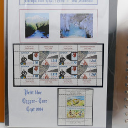 Collection feuillets de timbres Europa 1960-1999 en 13 albums.