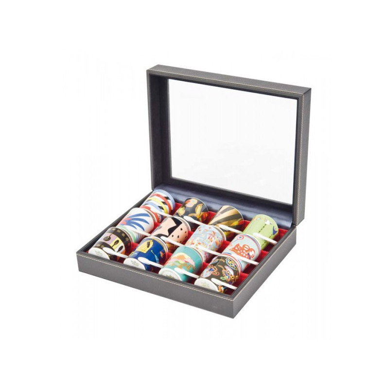 Coffret Collection Coffret de collection Nera à 3 compartiments avec fenêtre. - Philantologie