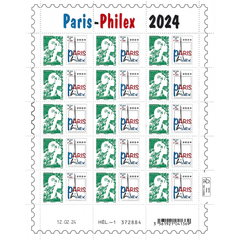 Timbre Marianne Paris-Philex 2024 en feuillet de France N°F131 neuf**.