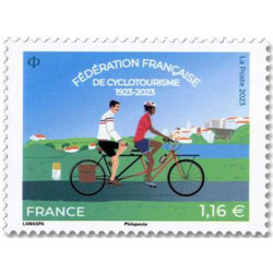 Timbre Cyclotourisme en feuillet de France N°F109 neuf**.