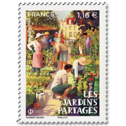 Timbre Les jardins partagés en feuillet de France N°F115 neuf**.