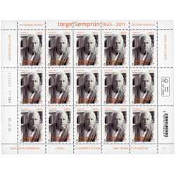 Timbre Jorge Semprun en feuillet de France N°F122 neuf**.
