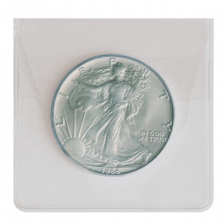 Étuis numismatiques PVC pour monnaies jusqu'à 60 mm - paquet de 100.