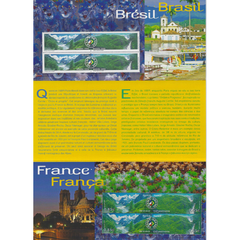 Pochette émission commune France - Brésil 2008.