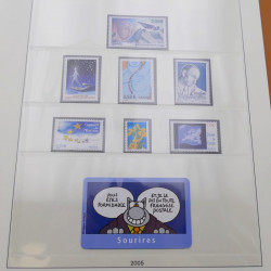 Collection timbres de France 2004-2005 neufs complet en album Lindner.