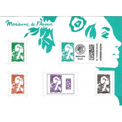 Bloc-feuillet de timbres N°156 Marianne de l'Avenir neuf**.