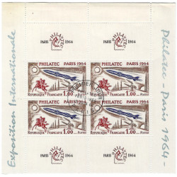 Philatec timbre de France N°1422 bloc de 4 oblitéré premier jour.