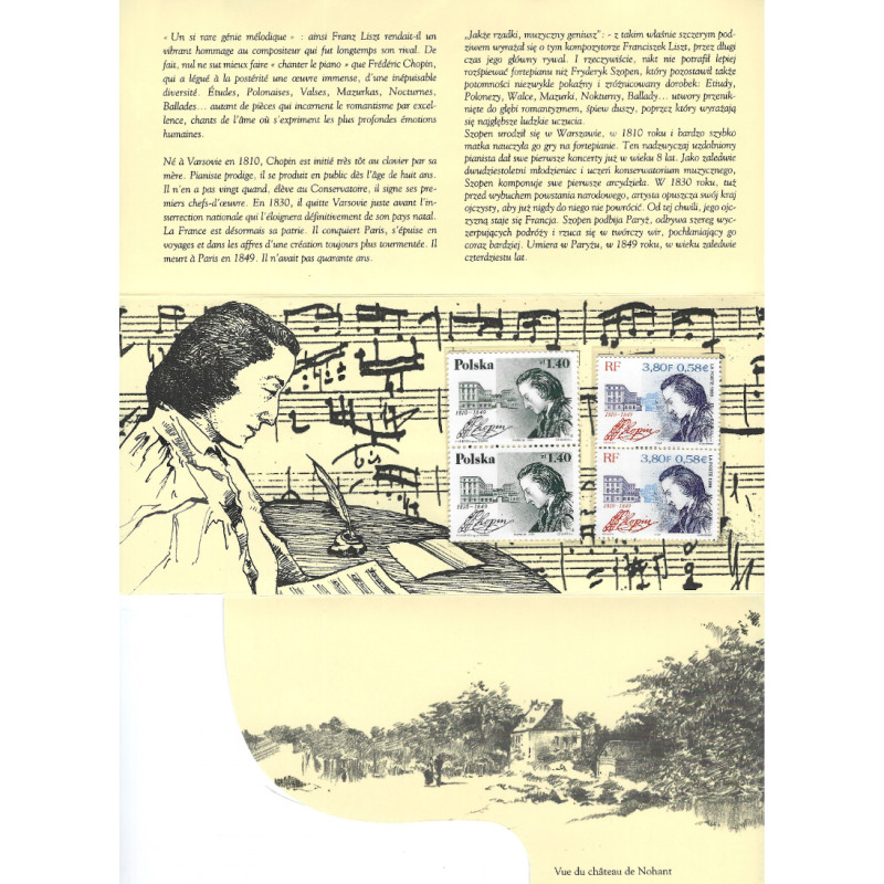 Pochette émission commune France - Pologne 1999.