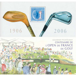 Bloc souvenir N°13 Golf - Centenaire de l'Open de France neuf**.