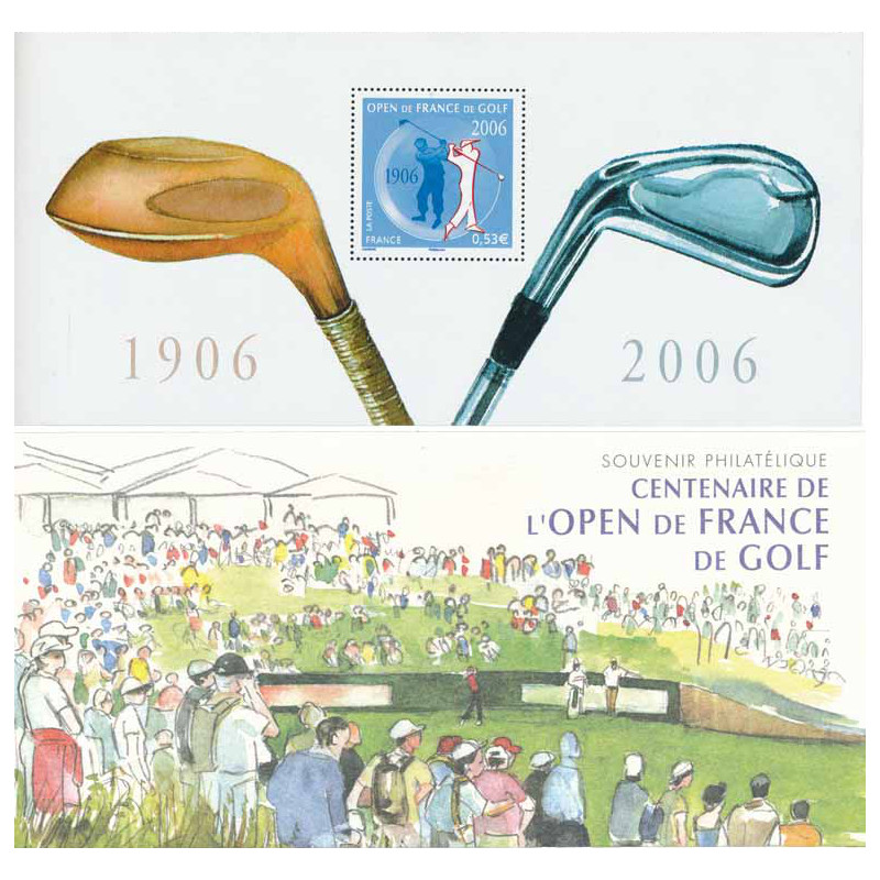 Bloc souvenir N°13 Golf - Centenaire de l'Open de France neuf**.
