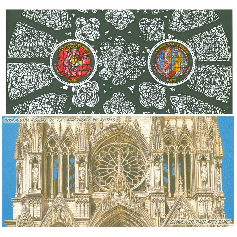 Bloc souvenir N°58 Cathédrale de Reims neuf**.