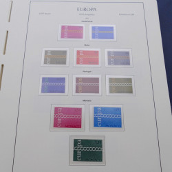 Collection timbres d'Europa 1956-1979 complet en album Leuchtturm.