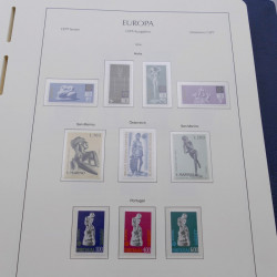 Collection timbres d'Europa 1956-1979 complet en album Leuchtturm.