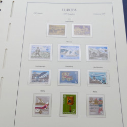 Collection timbres d'Europa 1956-1979 complet en album Leuchtturm.