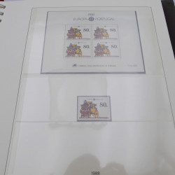 Collection timbres d'Europa 1986-1991 complet en album Lindner.
