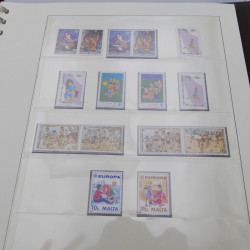 Collection timbres d'Europa 1986-1991 complet en album Lindner.