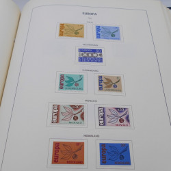 Collection timbres d'Europa 1956-1977 complet en album Lindner.