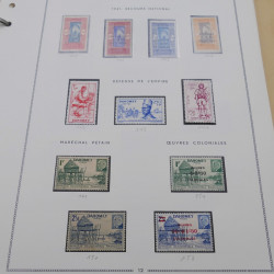 Collection timbres de Dahomey 1899-1975 en album Moc.