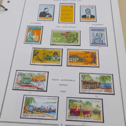 Collection timbres de Dahomey 1899-1975 en album Moc.