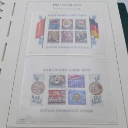 Collection timbres d'Allemagne DDR 1949-1990 complet en 4 albums Leuchtturm.