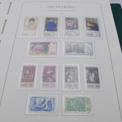 Collection timbres d'Allemagne DDR 1949-1990 complet en 4 albums Leuchtturm.