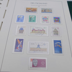 Collection timbres d'Allemagne DDR 1949-1990 complet en 4 albums Leuchtturm.