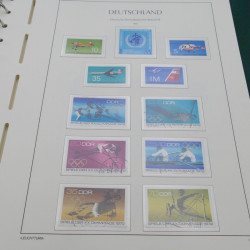 Collection timbres d'Allemagne DDR 1949-1990 complet en 4 albums Leuchtturm.