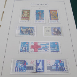 Collection timbres d'Allemagne DDR 1949-1990 complet en 4 albums Leuchtturm.