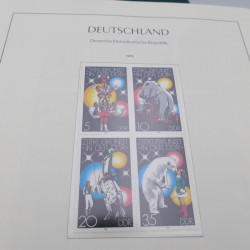 Collection timbres d'Allemagne DDR 1949-1990 complet en 4 albums Leuchtturm.