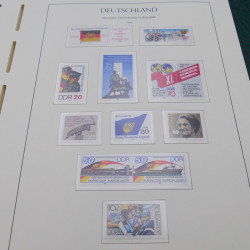 Collection timbres d'Allemagne DDR 1949-1990 complet en 4 albums Leuchtturm.