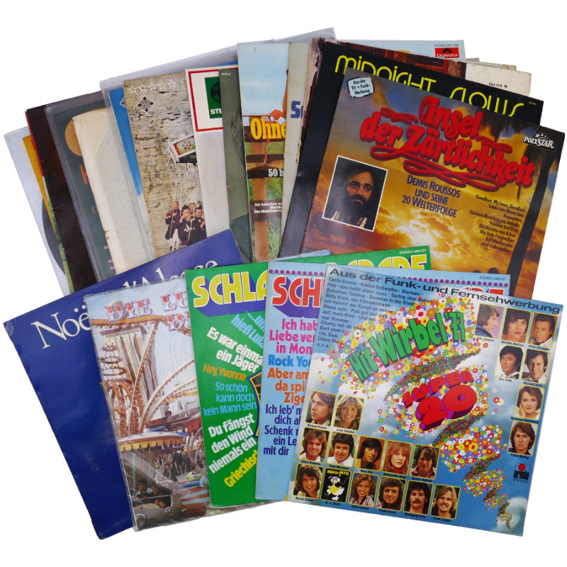 Lot de 32 Vinyles 33 tours, Tubes des années 19601980, Variété