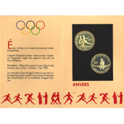 Série monétaire Andorre FDC argent 20 Diners - Jeux Olympiques 1988.