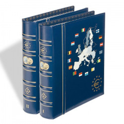Albums VISTA Euros volumes 1 et 2 - Anciens et Nouveaux pays avec étui.